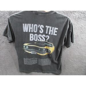 Abercrombie Fitch T Shirt Men XL Black Oversized Mustang Who's The Boss 302 Car